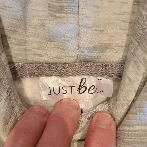 Just Be Heathered Gray Hoodie - Picture 2 of 7